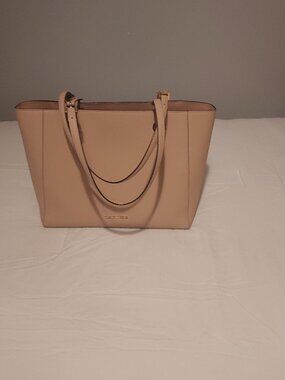 MICHAEL KORS Walsh Blush Medium Top-Zip Leather Tote Shoulder Bag